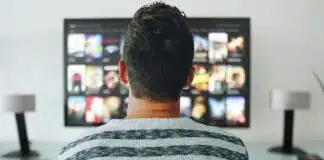 man, tv, watching